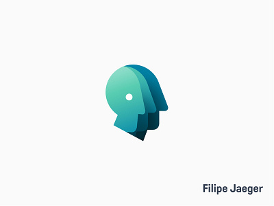 Filipe Jaeger 3d brand branding design face head illustration logo minimal transformation vector