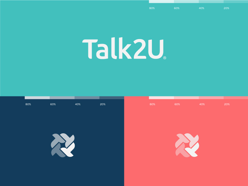 Talk2u - Colors coral color instagram stories chat-bot chatbot ui icon branding typography vector logotypedesign logodesign isologotipo logotipo logotype logos