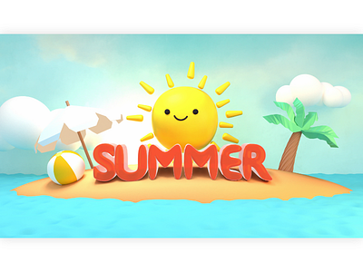 summer beach cartoon children cute hot kid ocean sea sun travel vacation water