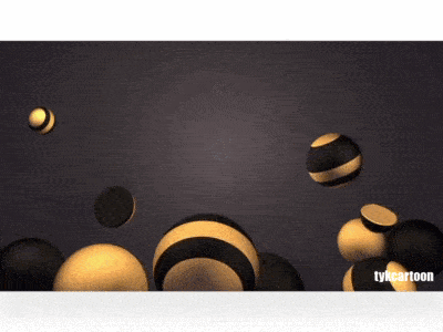 Spheres 3d animation black design geometric gif gold golden motiongraphic shape stripe stylish