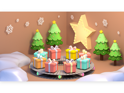 Christmas gifts 3d business cartoon children christmas conveyor belt cute design holiday industry isometric kid machine miniature new year shopping toy