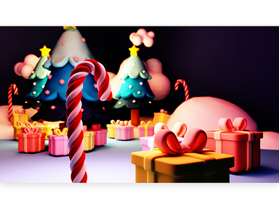 christmas 3d candy cane children christmas cinematic cute design holiday land toy wonderland