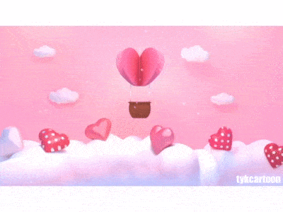 Sweet Valentines World 3d cute design dream gif happiness holiday kawaii land origami pink 動畫 情人節 愛心