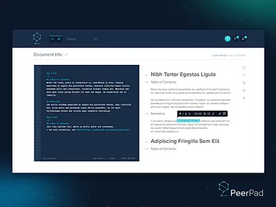 Peerpad App collaboration document ipfs p2p pad peerpad realtime text