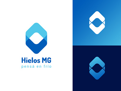 Hielos MG logotype branding design ice ice factory icon isotipo logo