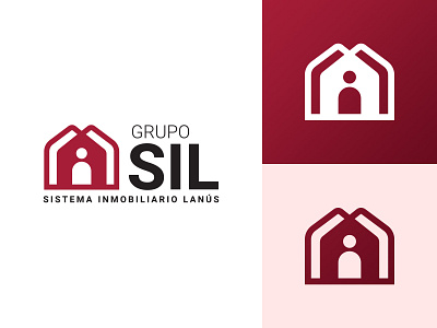 Grupo SIL logotype brand branding design home house house logo icons isotipo logo real estate real estate branding vector