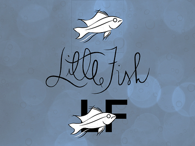 Little Fish: logo design fish logo logotype submark