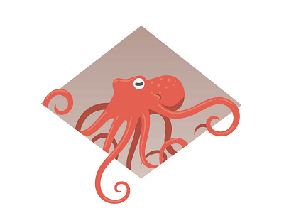 Octopus Illustration animal aquarium doodle flat geometric illustration ocean octopus sea