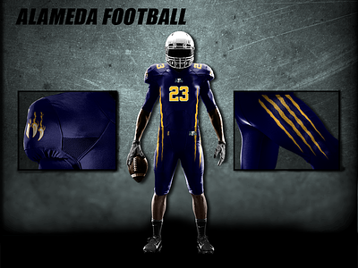Football Uniform Mock Up apparel design athletic gold california football jersey mockup navy