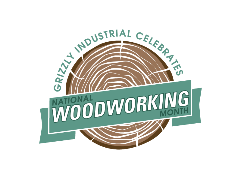 National Woodworking Month flat design gif logo logo design text wood woodworking