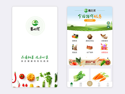 organic vegetable app design app b2c online organic vegetable store ui