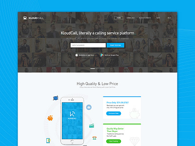 kloud call web page homepage kloud call web design website