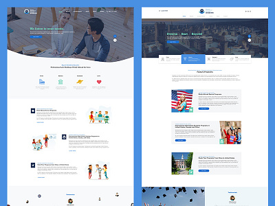 education webpage mockup