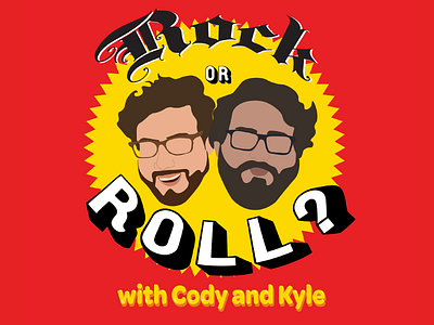 Rock or Roll Logo comedy humor logo podcast