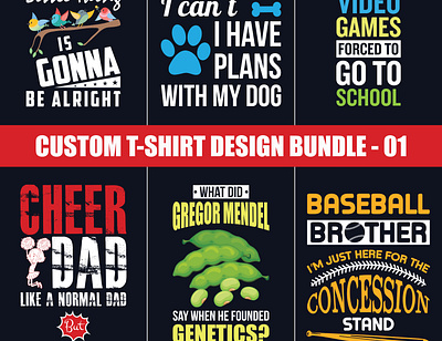 Custom T-shirt Deisgn Bundle_01 custom t shirt design fashion design merch by amazon print design t shirt t shirt design t shirt illustration t shirt mockup t shirts teespring type typography