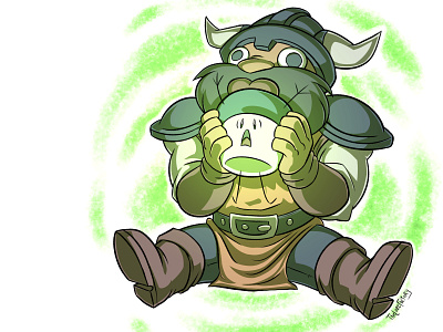 Dwarf licking mushroom cartoon character concept character design dnd dungeons and dragons dwarf fantasy art