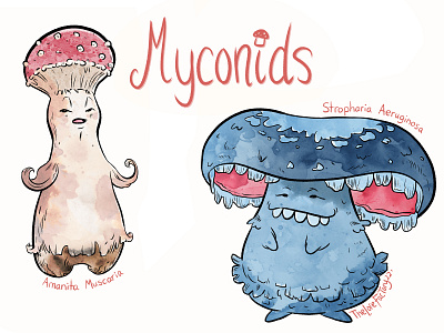 Myconids Collection Pt.1 cartoon character concept character design comic art cute fantasy art
