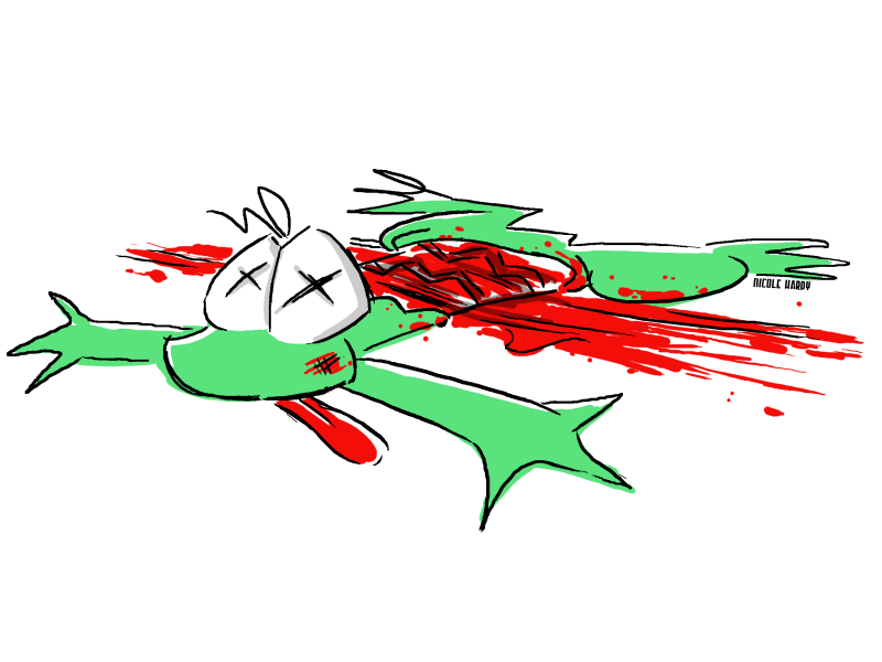 dead frog clipart