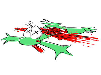 Dead Frog Cartoon