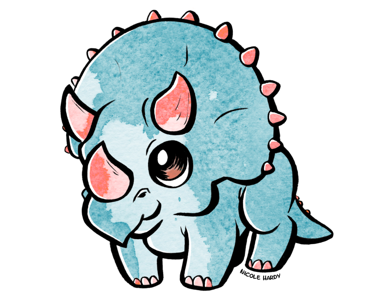 Cute Triceratops by Nicole Hardy on Dribbble