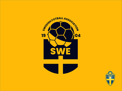 Unofficial club badge redesign (SvFF) adobe association badge club design experience fotball fotbollsförbundet illustrator logo logotype redesign soccer sport sports svenska svff sweden swedish unofficial