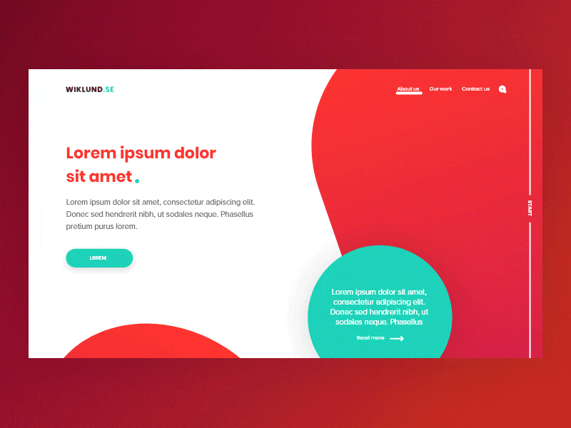 Landing page for wiklund.se animation app colors company consulting gif gradient landingpage programming wiklund