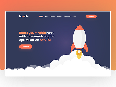 Boostio - Website Design agency blue clean creative design landing page minimal modern seo ui ux web web design website