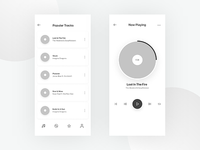 Music Application Design Wireframes - Day 2/100 android design app app design design ios design iphone application design mobile app design mobile application mobile ui ui ui design ux ux design web