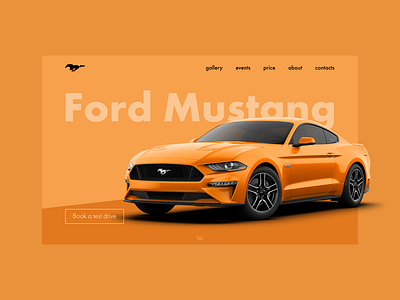 #Daily UI • 003 • Landing page Ford Mustang car dailyui dailyuichallenge design design challenge design shot desktop landing page landing page design uidesign uxdesign web design