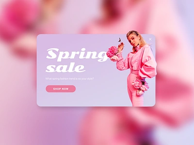 #Daily UI • 016 • Pop-Up / Overlay banner brand dailyuichallenge design design challenge fashion fashion banner flowers graphic graphic design illustration pink pop up pop up design style ui website