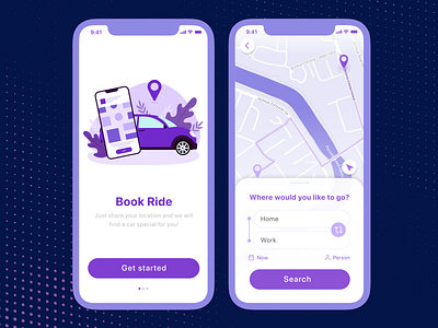 #Daily UI • 020 • Location Tracker app app design dailyuichallenge design design challenge illustration location location tracker mobile purple taxi taxi app tracker ui