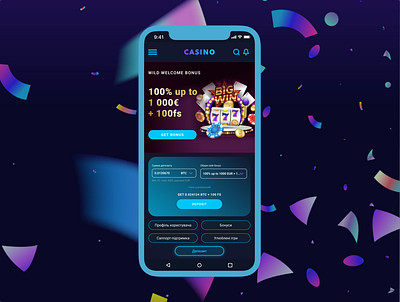 Casino app app design casino design gambling game gaming graphic design mobile mobile design roll ui