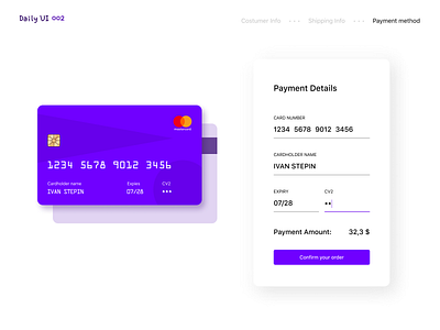 Credit Card Checkout 002 card checkout credit dailyui web