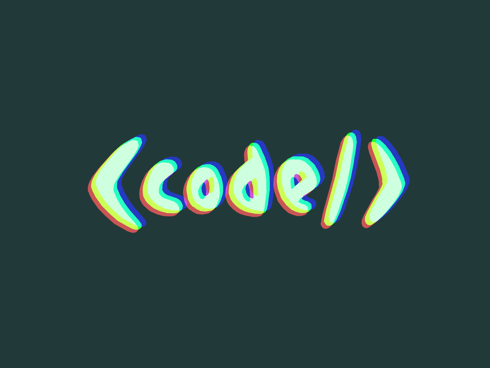 Code icon animation animation code handdrawn looom loop springy type design wordmark