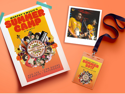Murphy's Music Summer Camp beatles branding concerts design music poster summer camp