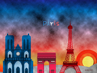 Paris vs Space art design france graphic design illustration paris visual art