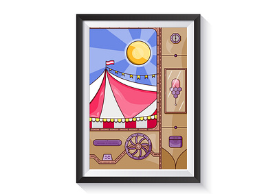 Wanyama in the Circus: Intro art circus illustration mock up print print design screenprint vector art