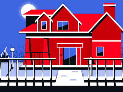 Thy Home architecture color design home illustration mansion red texture view