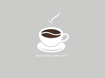 bean there.. done that ✔️ coffee digital art logo logo design logo inspiration