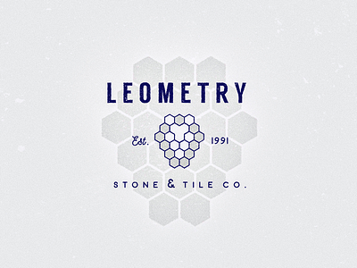 Leometry Stone & Tile Co. logo logo design vintage logo design