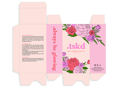 .tskd Packaging branding design digital illustration floral illustration illustration logo packaging packaging design product design