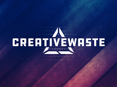 CreativeWaste Logo branding design flat logo typography vector