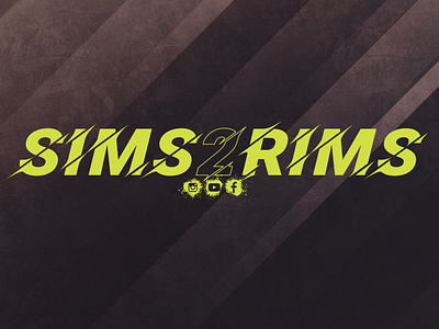 Sims2Rims - full text logo branding design flat illustrator logo typography vector