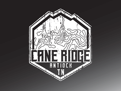 Cane Ridge Trail Badge design flat illustration illustrator logo typography vector