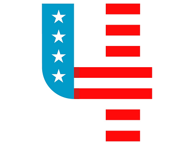 July 4th Logo blue july 4th logo red stars stripes usa white