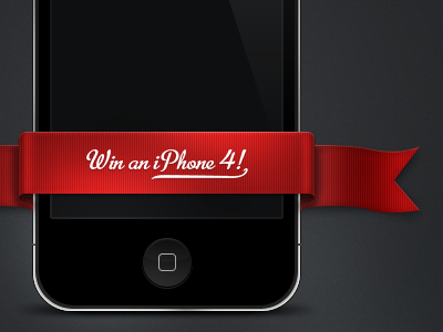iPhone 4 Giveaway black iphone iphone 4 red ribbon win