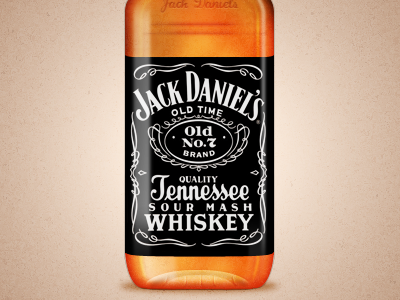 Jack Daniel's brown jack daniels label orange whiskey