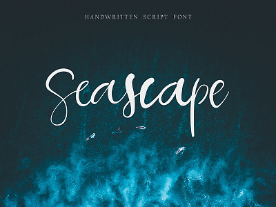 Seascape script branding brush font hand lettering handwritten font modern calligraphy script