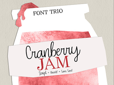 Cranberry Jam Font Trio blog cutout cyrillic font handwritten instagram logo papercut russian language sans serif serif social media