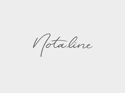 Notaline logo branding calligraphy handmade handwritten logo logotype vector vector illustration